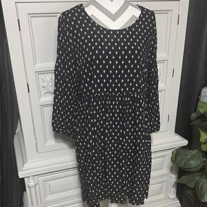 Old Navy Black and White Patterned Dress Size Large